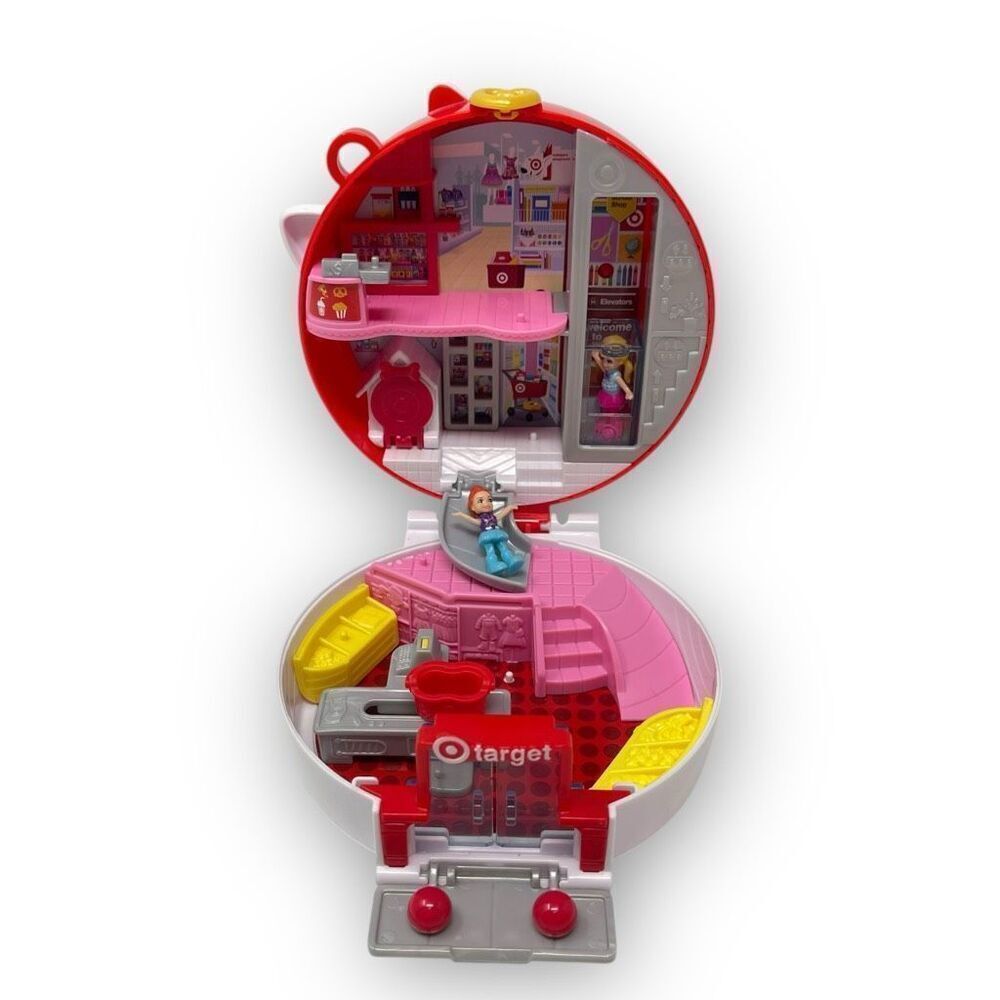 Polly Pocket Target Bullseye Adventure Doll Playset No Accessories Two Dolls